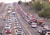 Atascos de entrada y salida de Madrid por la M 607 a las 08:00 horas
