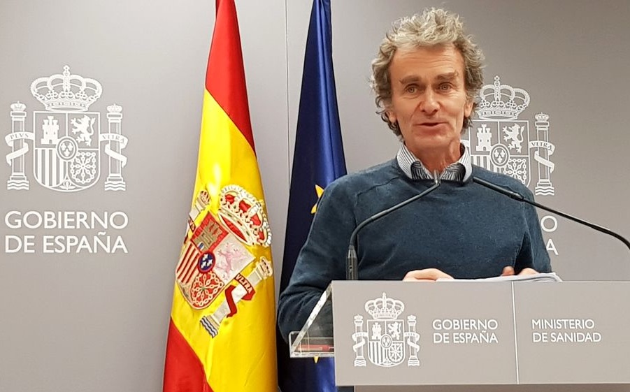 Fernando Simón en una de las comparecencias ante la prensa para informar sobre la evolución de la pandemia del Covid-19 en España