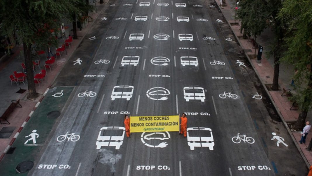Diseño de Greenpeace para una nueva movilidad urbana adaptada al COVID-19