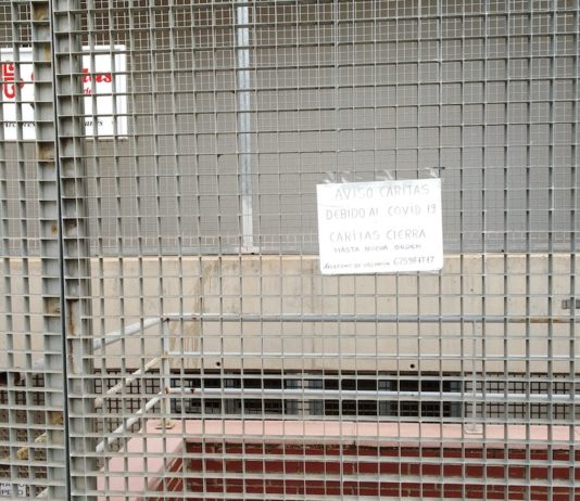 Leganés, aviso de cierre de un local de Cáritas por el coronavirus
