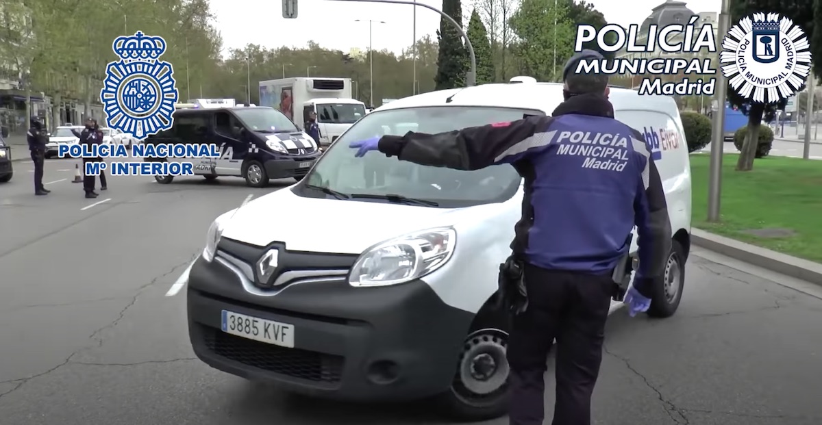 Policía municipal Madrid controles confinamiento