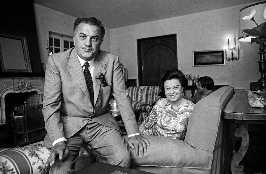 Fellini con Giulietta Massina