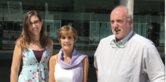 De izquierda a derecha Alicia Villacorta, María Jesús Martín y Federico Mas