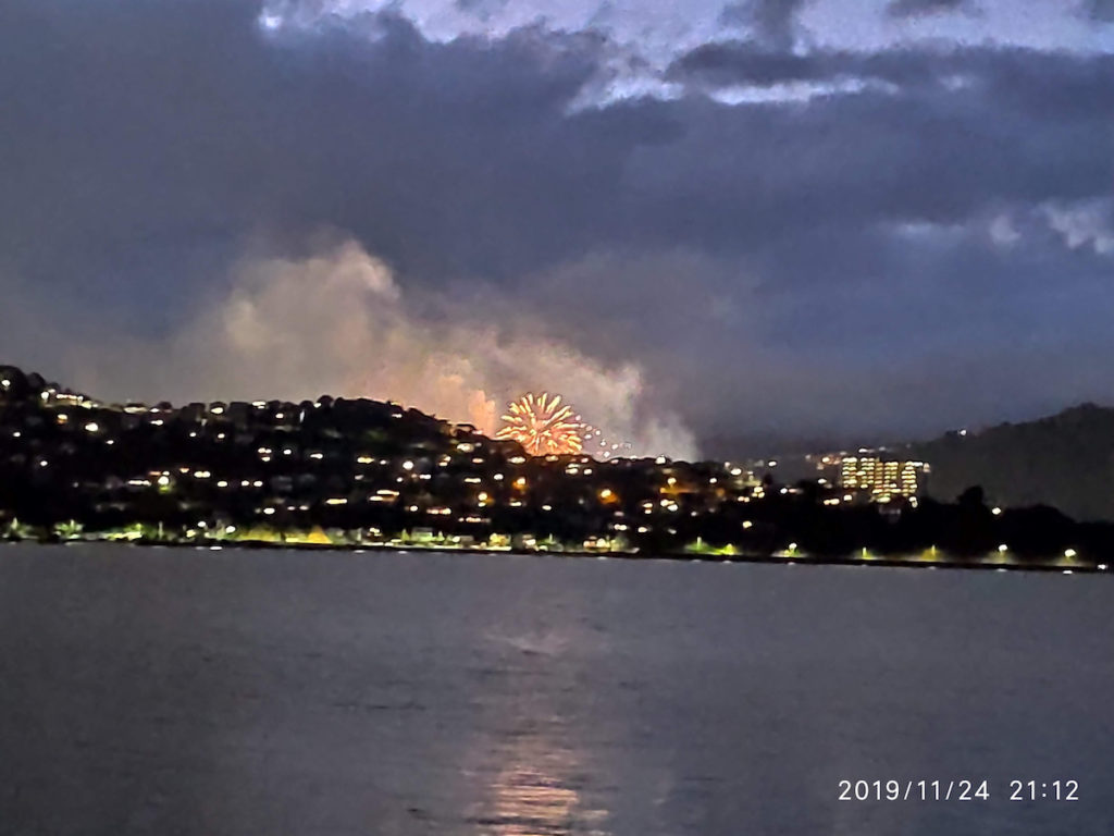 Fuegos artificiales en la Bahía de Wellington