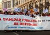 Manifestación de la «Marea Blanca» contra la privatización de la sanidad pública, Madrid 2020.
