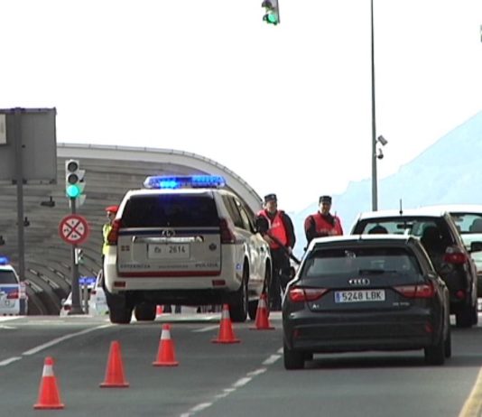 Control policial en las calles de Bilbao