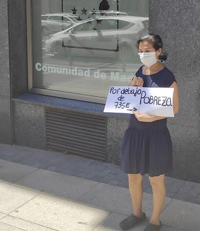pobreza 735 euros Madrid