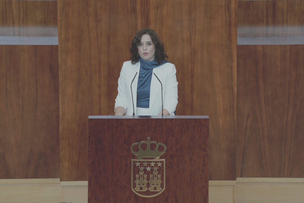 Isabel Díaz Ayuso en el Debate sobre el Estado de Madrid celebrado el 14 de septiembre de 2020
