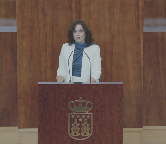Isabel Díaz Ayuso en el Debate sobre el Estado de Madrid celebrado el 14 de septiembre de 2020