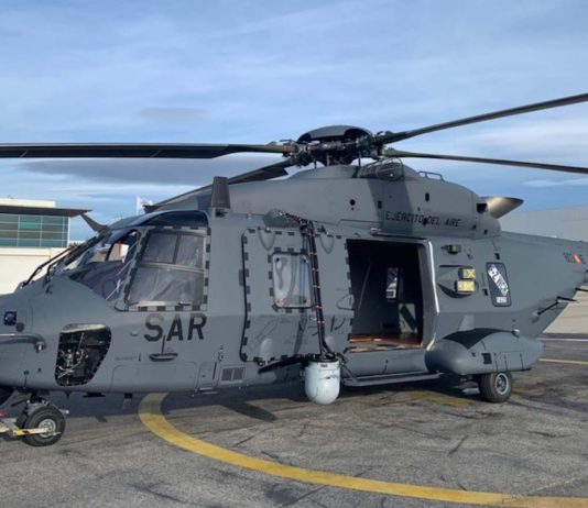 Helicóptero NH90 asignado a los Servicios de Atención Rápida de Salvamento Marítimo