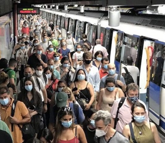Metro de Madrid en periodo de confinamiento