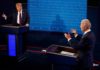 Trump y Biden en el primer debate presidencial, 29SEP2020