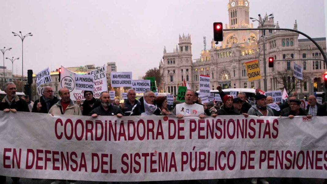 Movilizaciones en defensa del sistema público pensiones en España