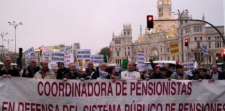 Movilizaciones en defensa del sistema público pensiones en España