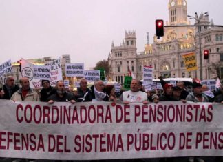 Movilizaciones en defensa del sistema público pensiones en España