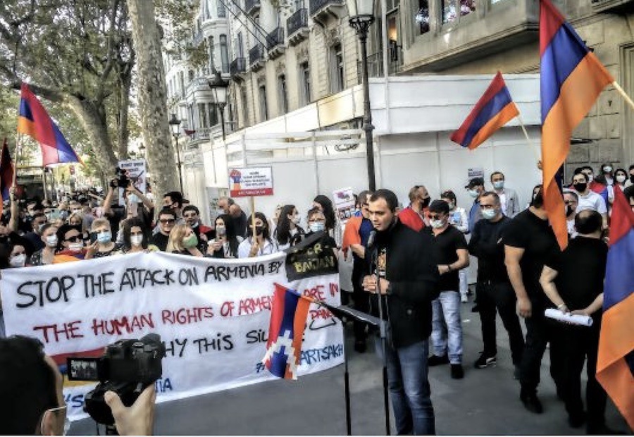 Barcelona concentración apoyo Armenia