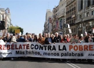 Madrid, manifestación contra la pobreza