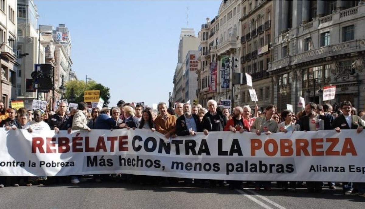 Madrid, manifestación contra la pobreza