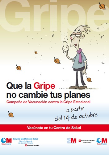 Cartel Campaña Gripe Madrid