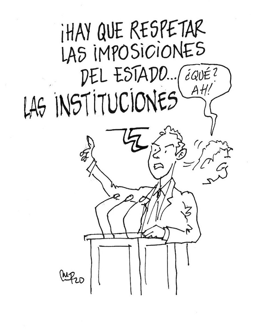 Viñeta de Miguel Porres sobre imposiciones del Estado o de las instituciones