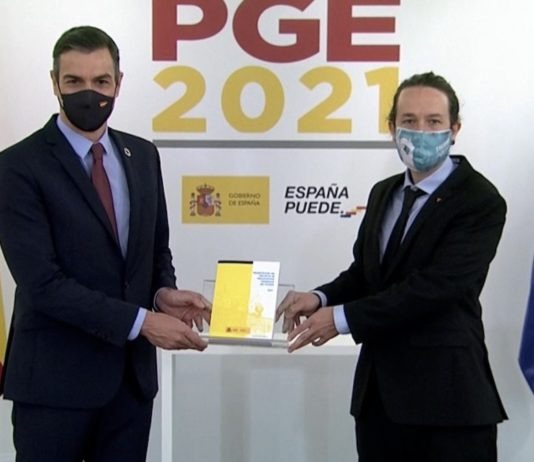 Pedro Sánchez y Pablo Iglesias presentan los Presupuestos Generales del Estado para 2021