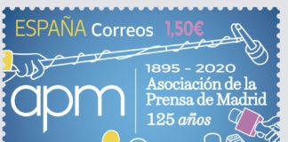 Correos sello 125 aniversario APM.