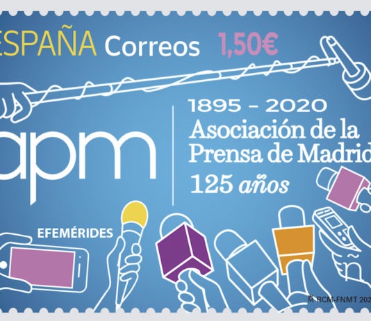 Correos sello 125 aniversario APM.