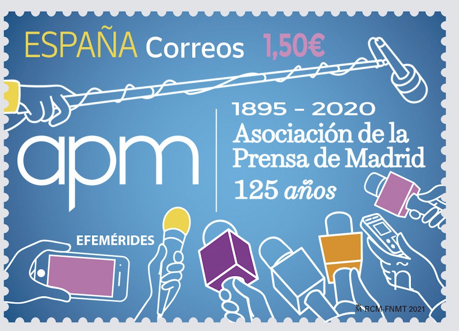 Correos sello 125 aniversario APM.