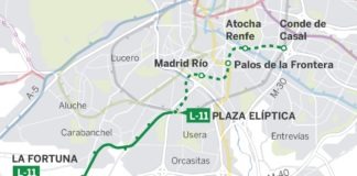 Metro Madrid línea once ampliación