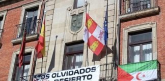Fachada del Ayuntamiento de Zamora expresando solidaridad con el Sahara