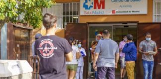 Colas triaje centros de salud de Madrid