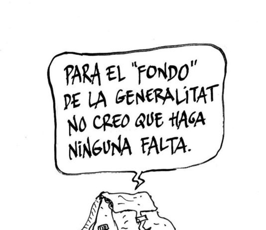 Miguel Porres sobre el fondo de la generalitat