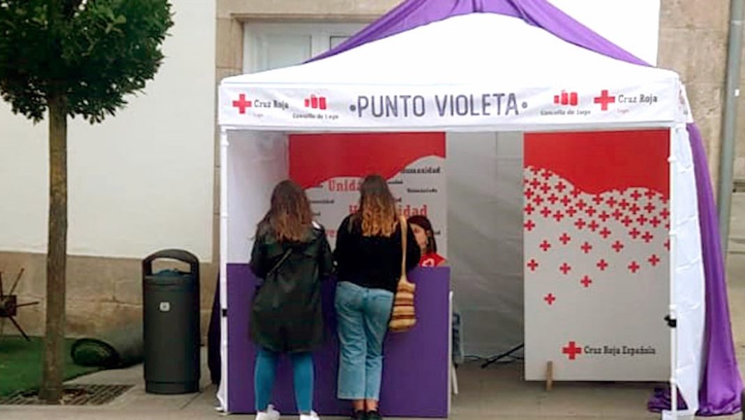 Punto violeta Cruz Roja en Arde Lucus Lugo