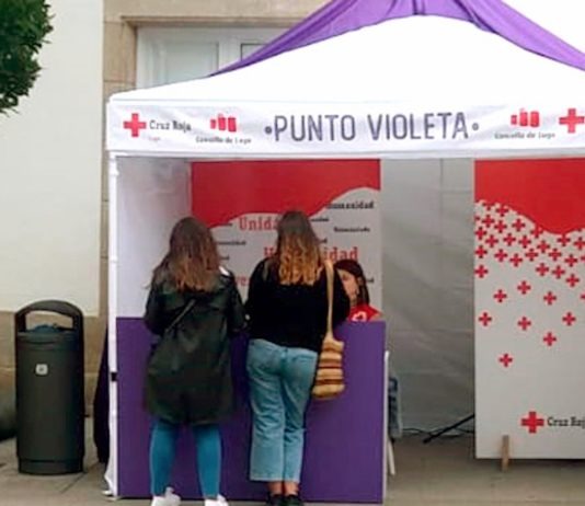Punto violeta Cruz Roja en Arde Lucus Lugo