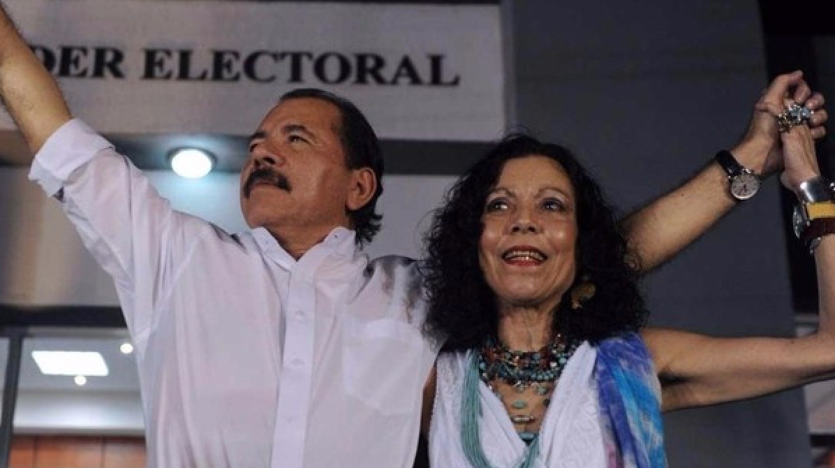 Daniel Ortega y Rosario Murillo en Nicaragua