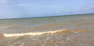 Aspecto del agua en el Mar Menor