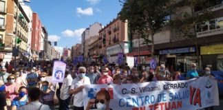 Movilización vecinal para reclamar el Centro de Salud de la calle Villaamil. 18SEP2021