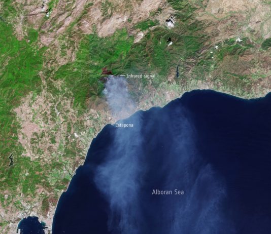 Copernicus incendio Sierra Bermeja 10SEP2021