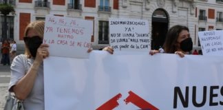 Madrid protestas metro 7B en Sol pancartas