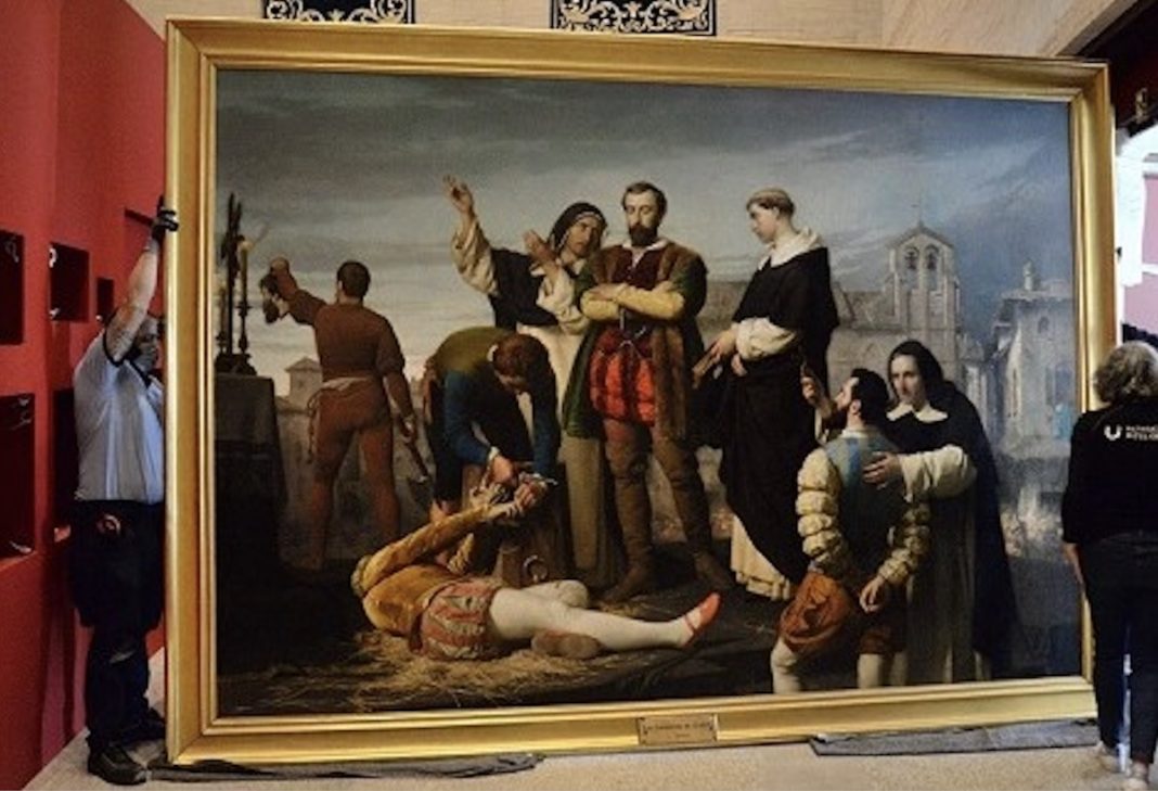 Traslado del cuadro «Ejecución de los Comuneros de Castilla»