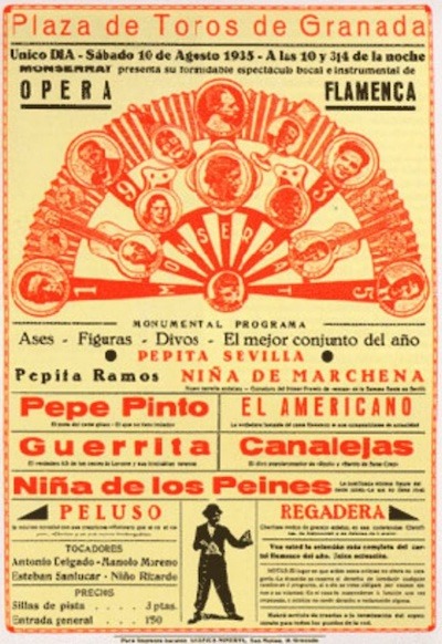 Opera flamenca Granada 1915 cartel