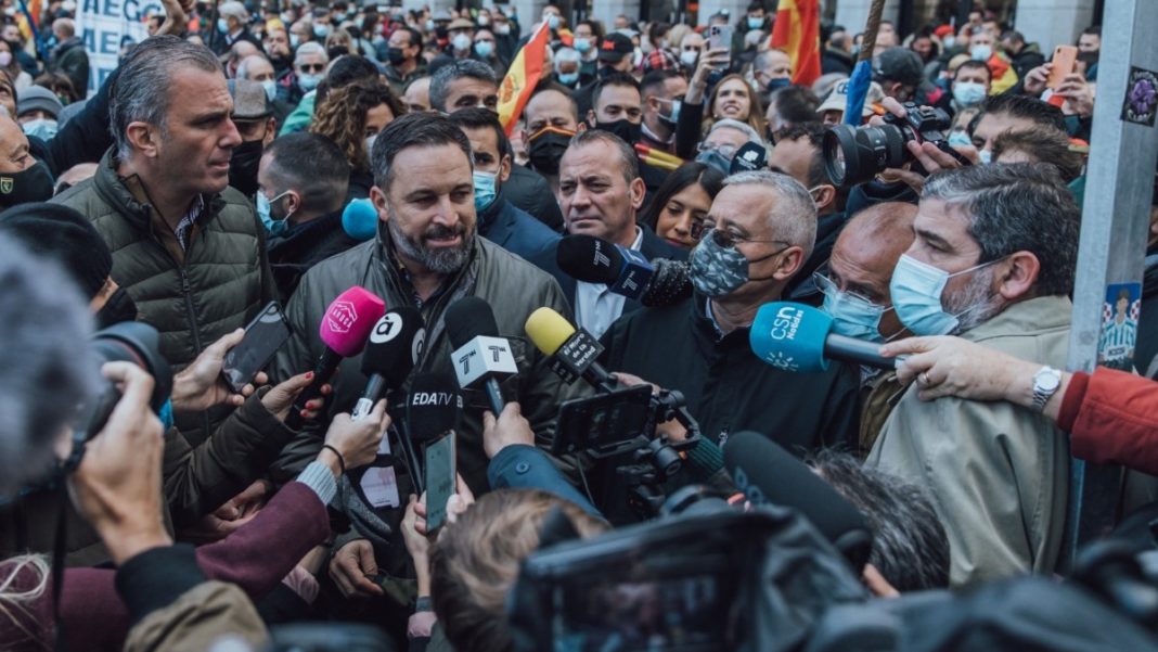 La presencia de líderes políticos de la derecha española resta protagonismo a los sindicatos policiales que protestaban contra la derogación de la Ley Mordaza este 27 de noviembre 2021