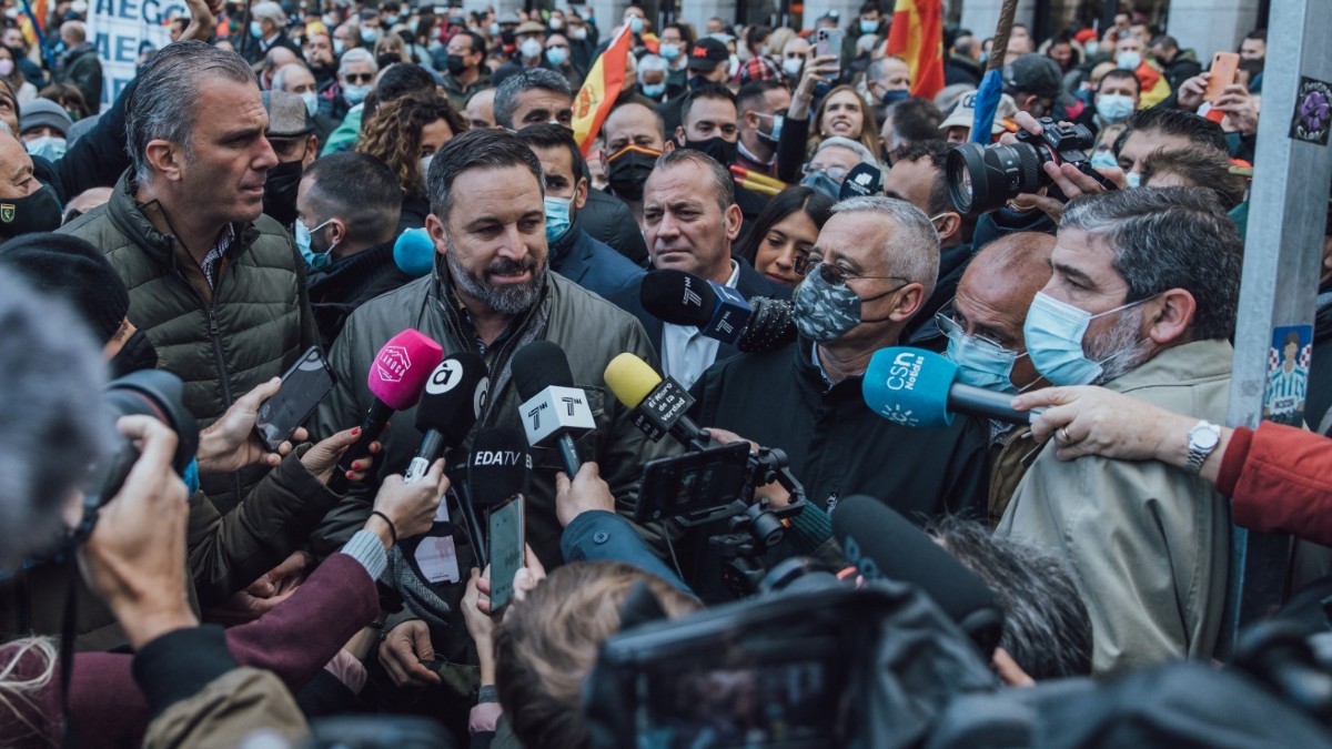 La presencia de líderes políticos de la derecha española resta protagonismo a los sindicatos policiales que protestaban contra la derogación de la Ley Mordaza este 27 de noviembre 2021