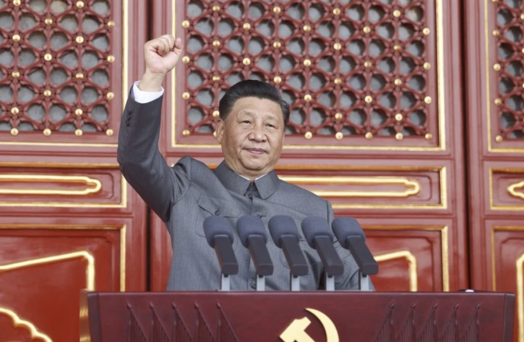 Xi Jinping pronuncia un discurso importante en la ceremonia celebrada con motivo del 100º aniversario de la fundación del Partido Comunista de China en Beijing, capital china, el 1 de julio de 2021. © Xinhua | Ju Peng