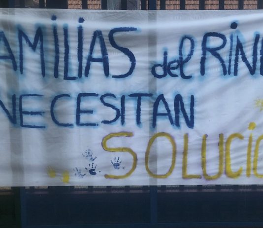 Leganés escuela municipal El Rincón pancarta