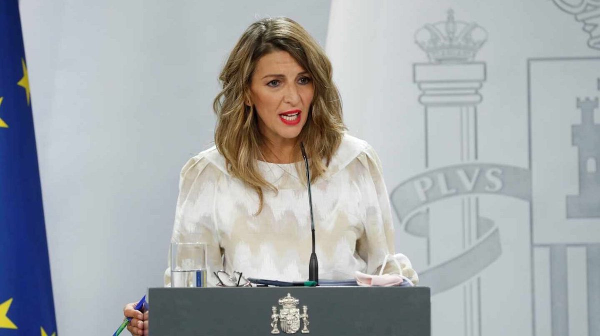 Yolanda Díaz, ministra de Trabajo, en la Moncloa