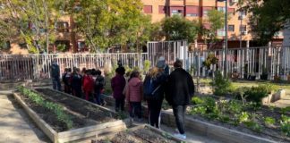 Madrid Arganzuela huerto urbano Las Vías escolares