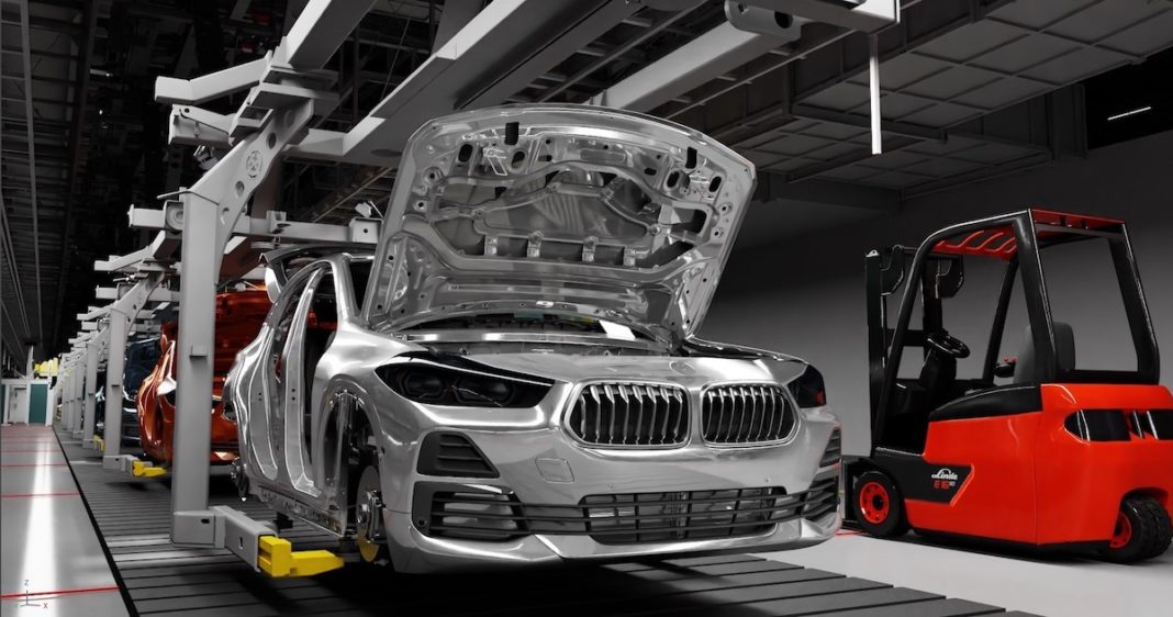 Reproducción virtual fábrica BMW Ratisbona Alemania