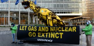 Greenpeace gas y nuclear no Bruselas