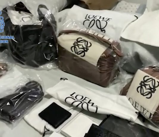 Policia OP palomitas falsificaciones Loewe